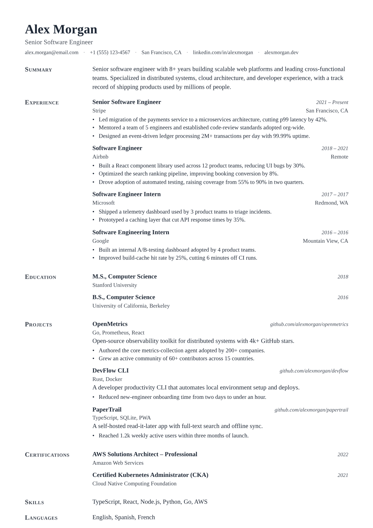 Senior Appellate Attorney resume template