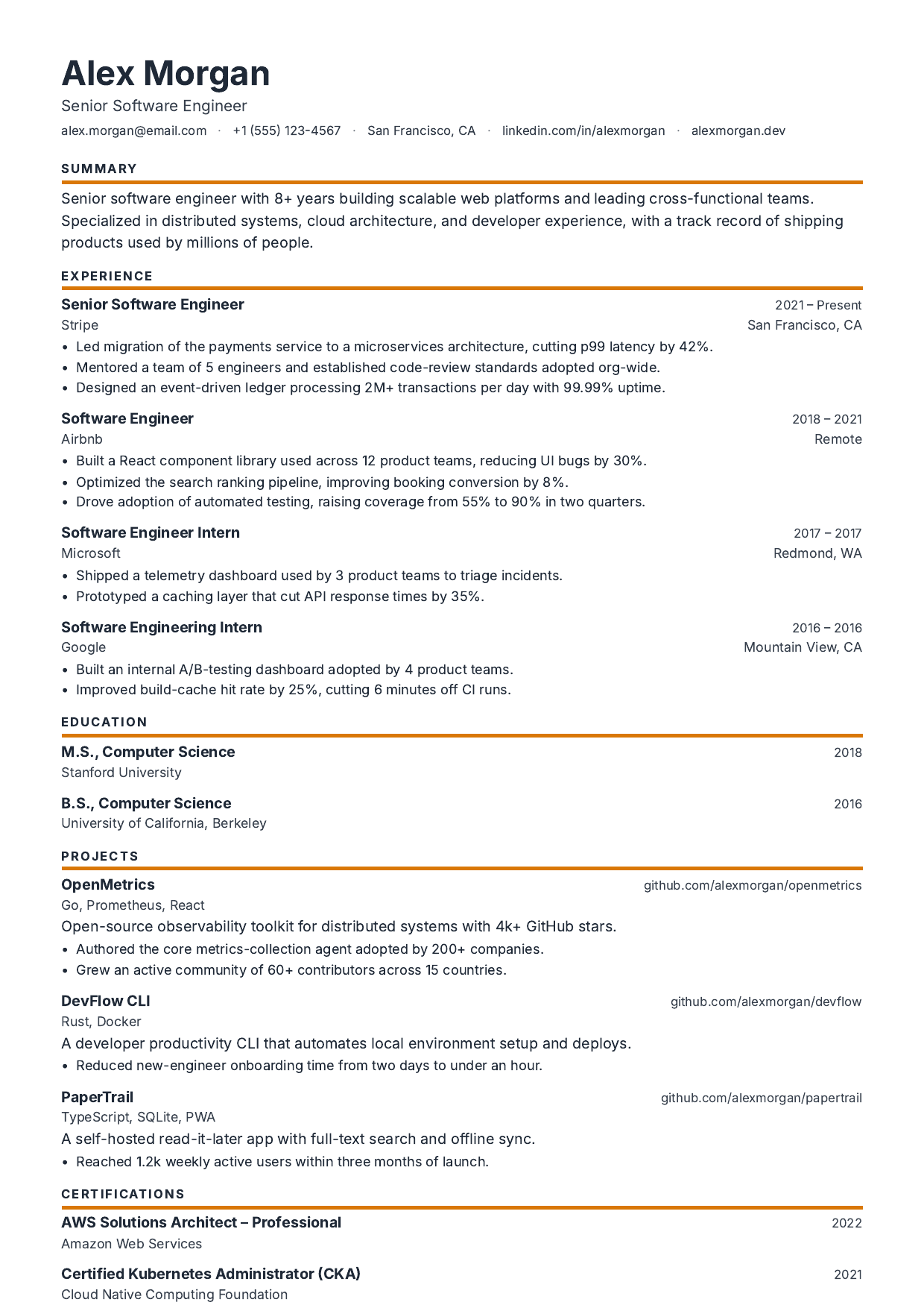 Product Marketing Manager resume template