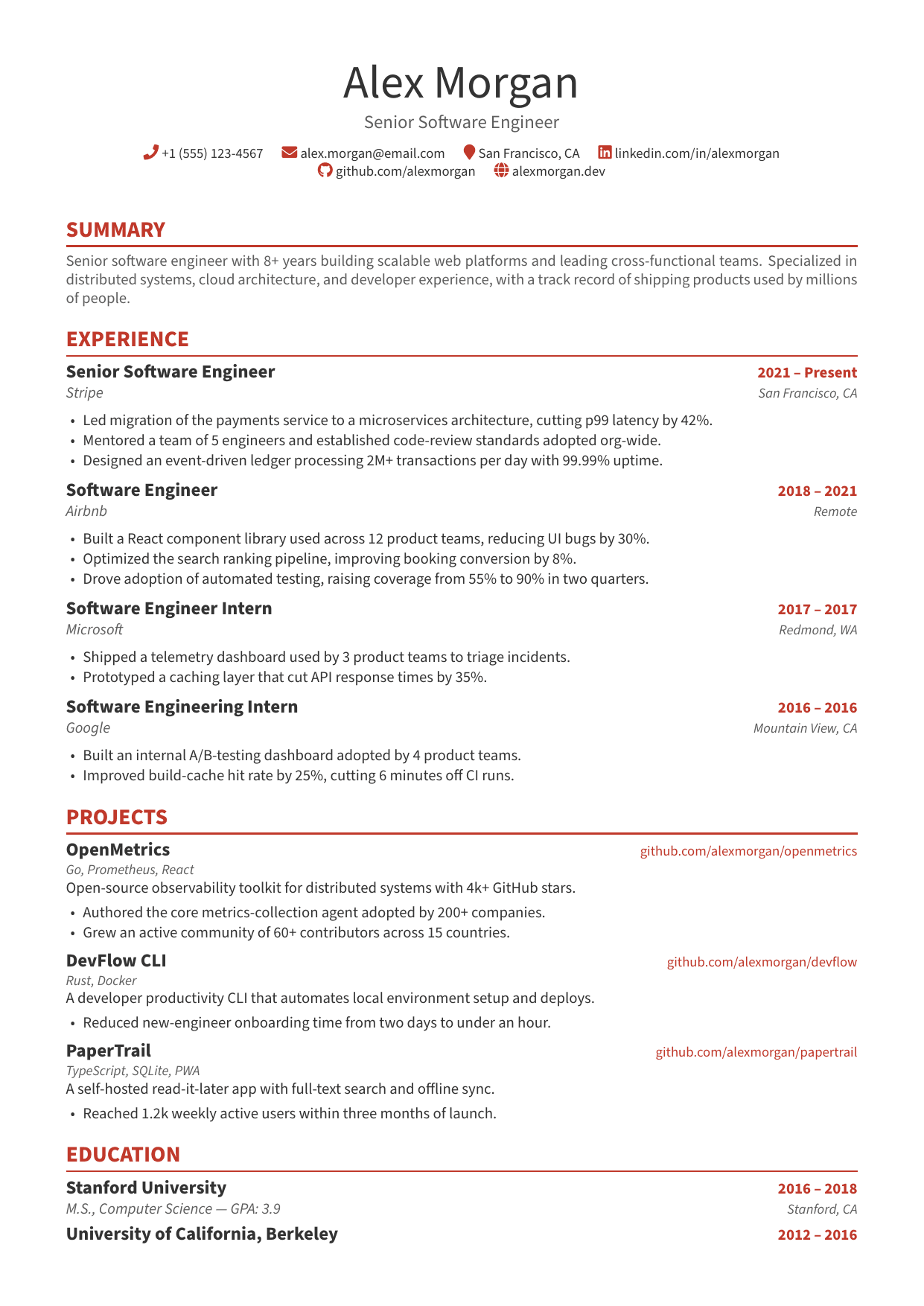Awesome-CV LaTeX resume template