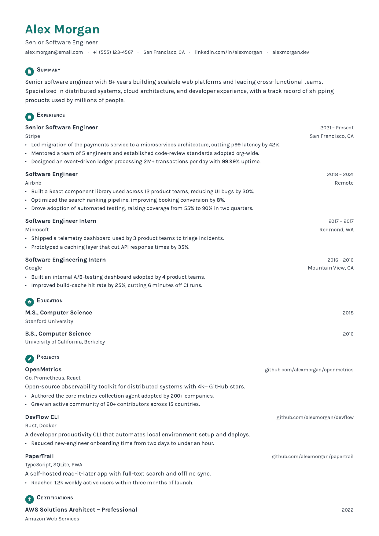 Human Resources Generalist resume template