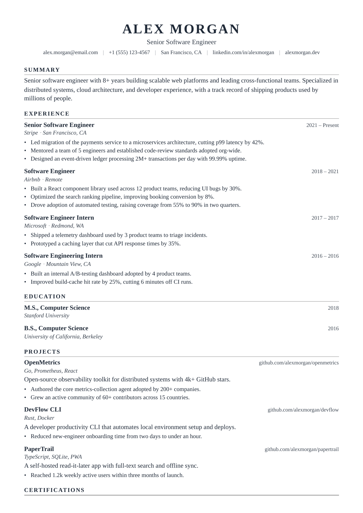 Senior Corporate Counsel resume template