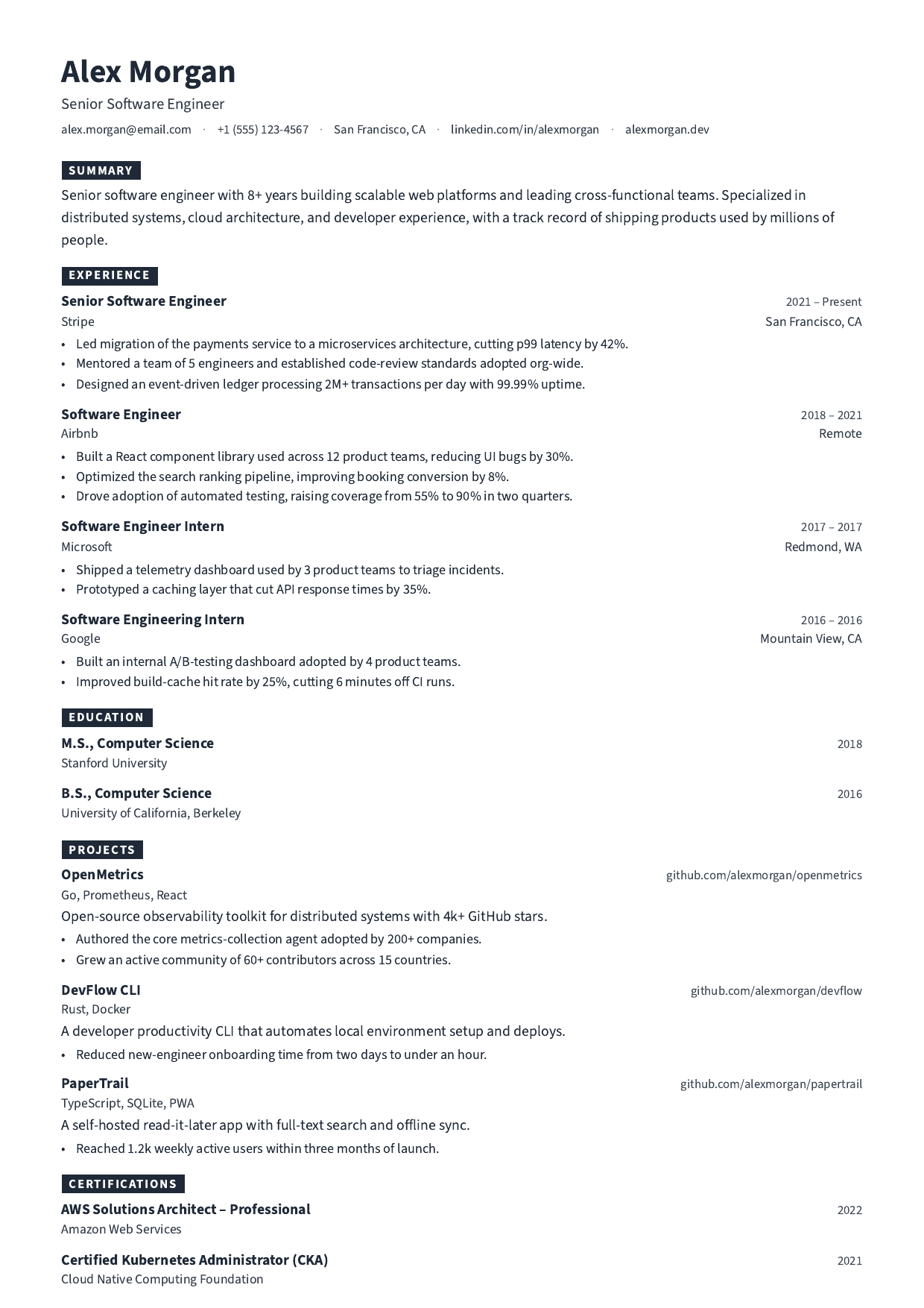 Brand Strategist resume template