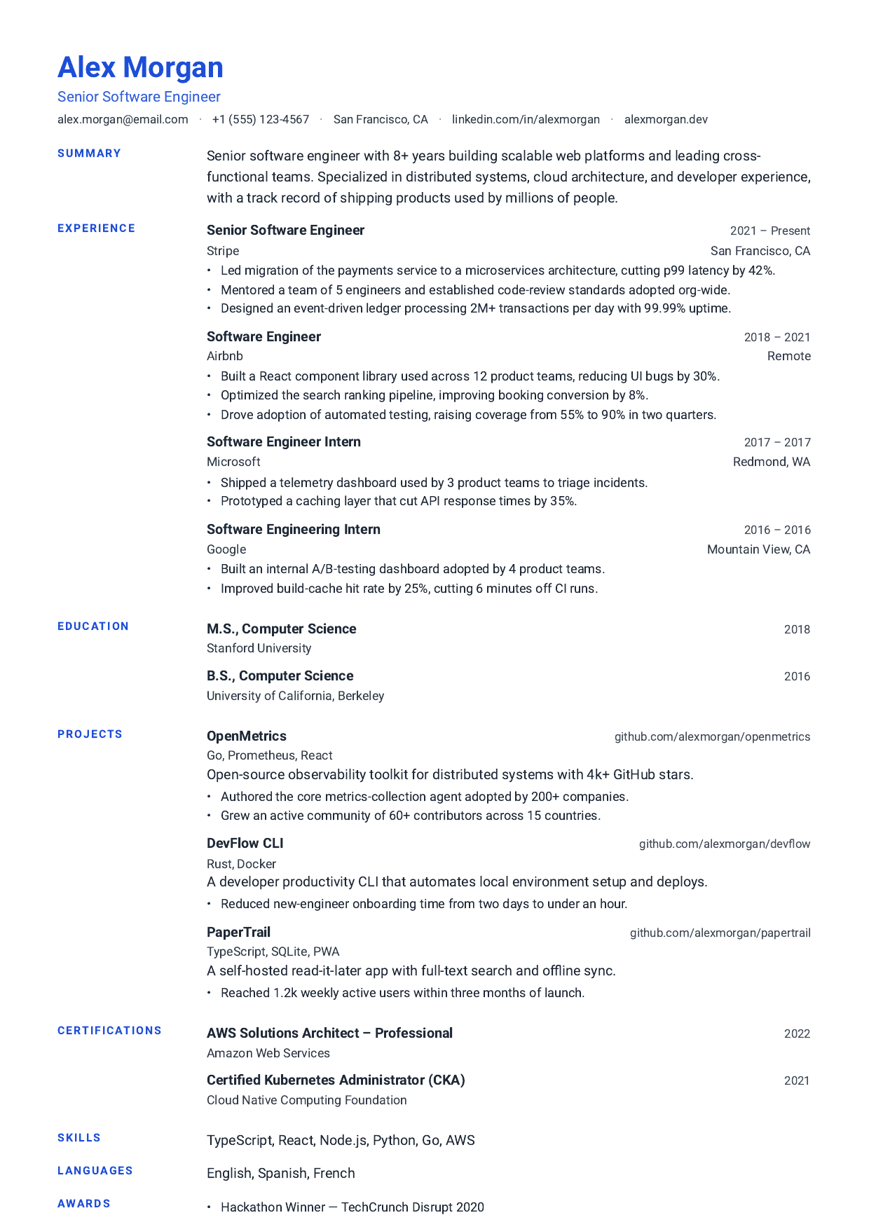 Architectural Drafter resume template