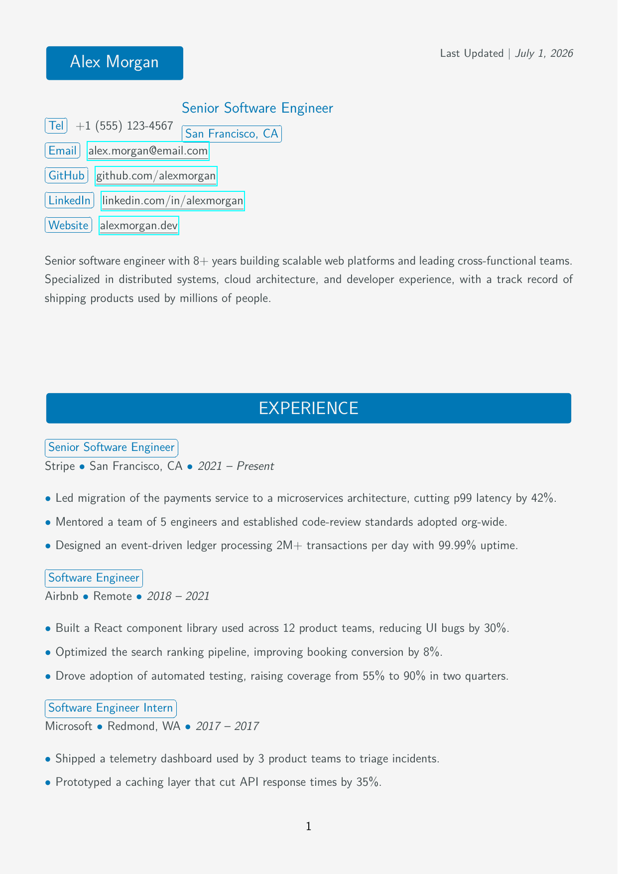 Physician Assistant LaTeX resume template