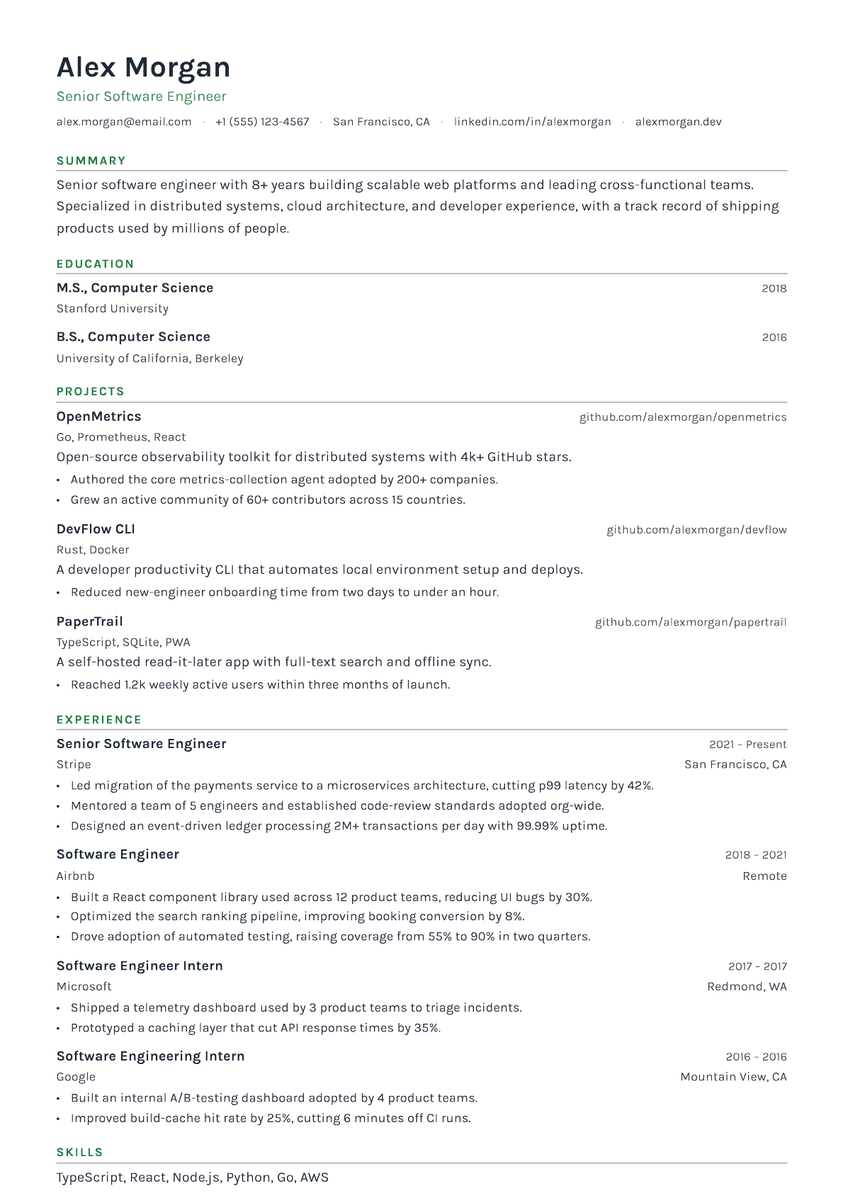 Graduate Program Associate resume template