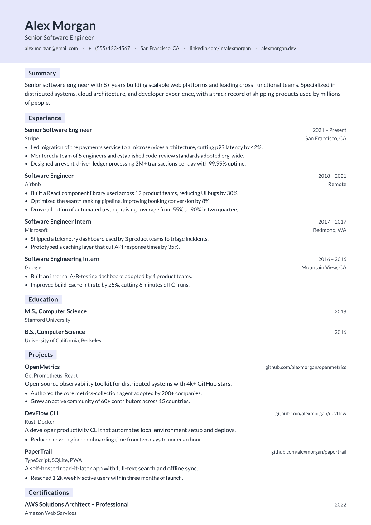 Clinical Social Worker resume template