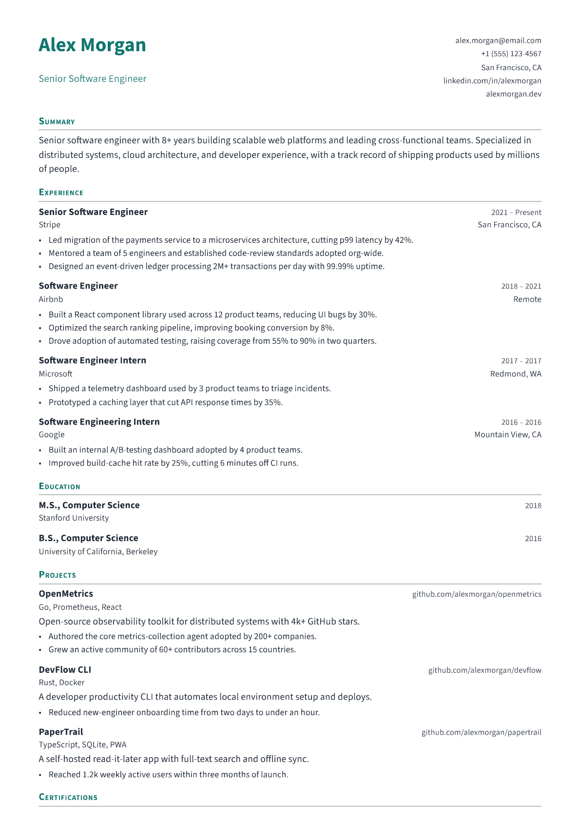 Charge Nurse resume template