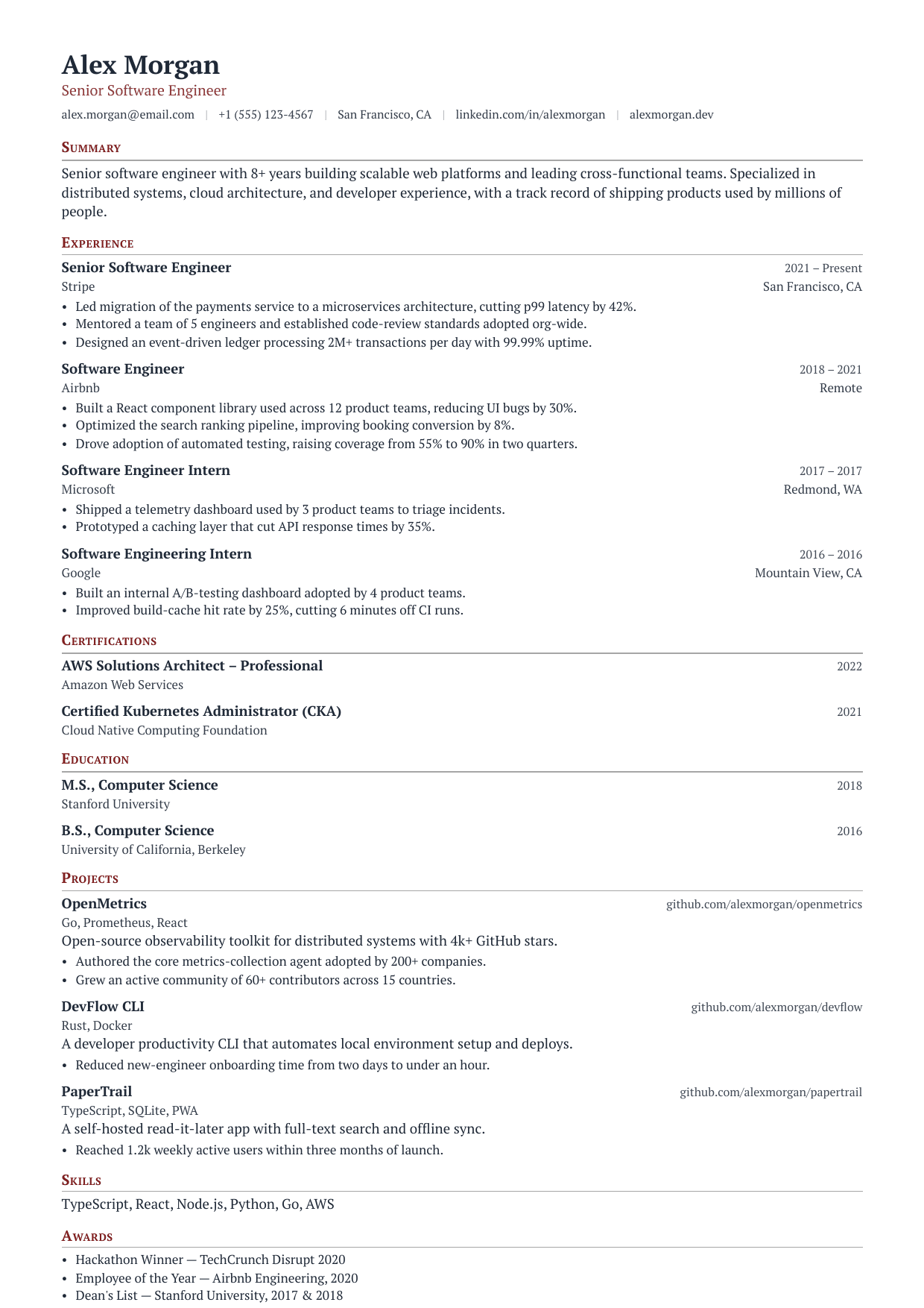 Director of Nursing resume template