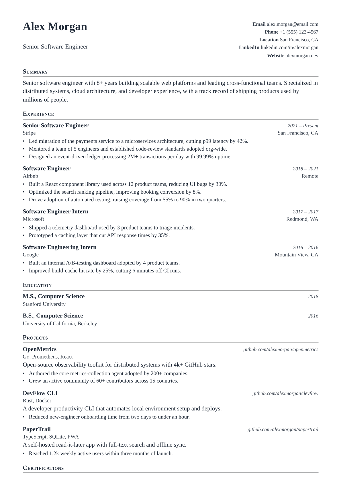 Senior Paralegal resume template