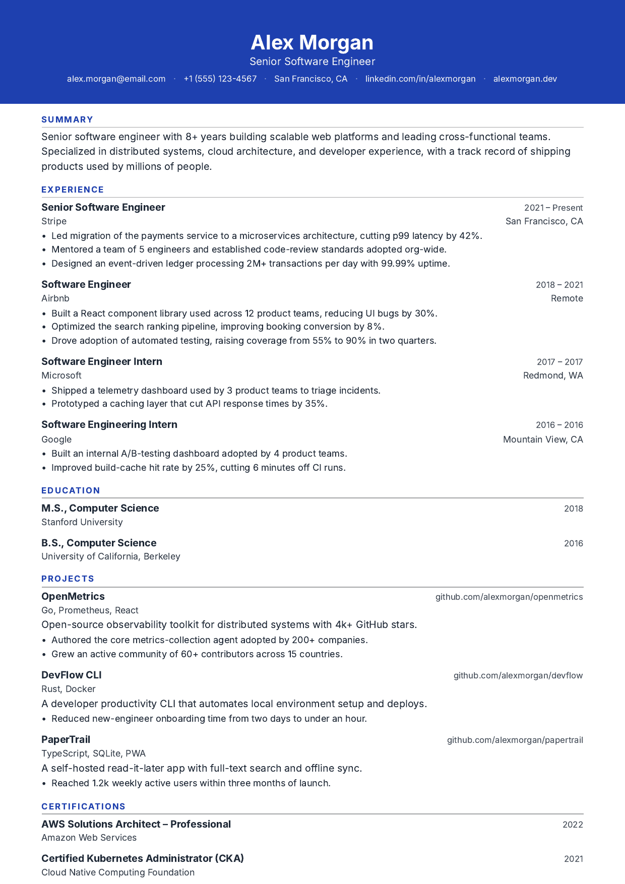 Group Product Manager resume template