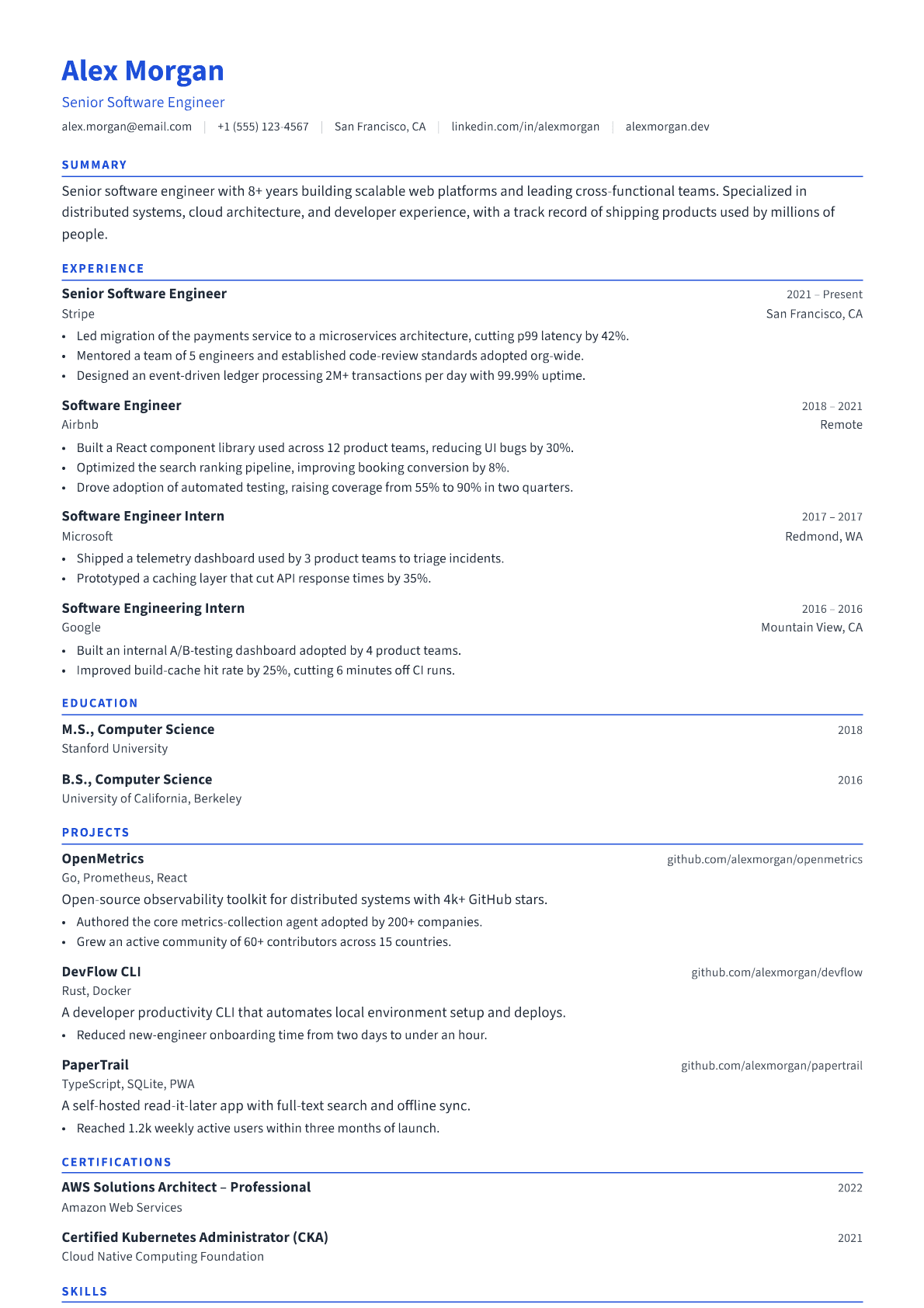 Business Intelligence Analyst resume template