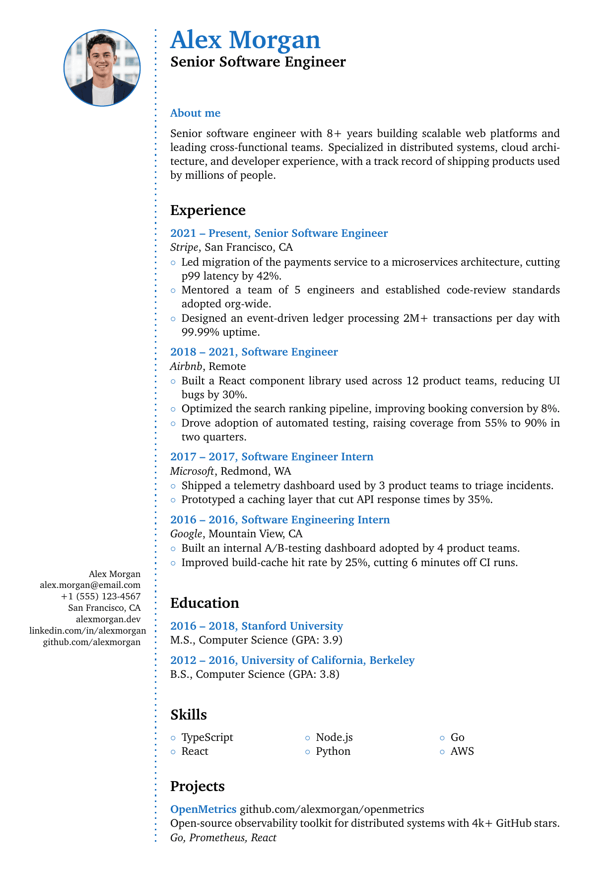 Designer CV resume template