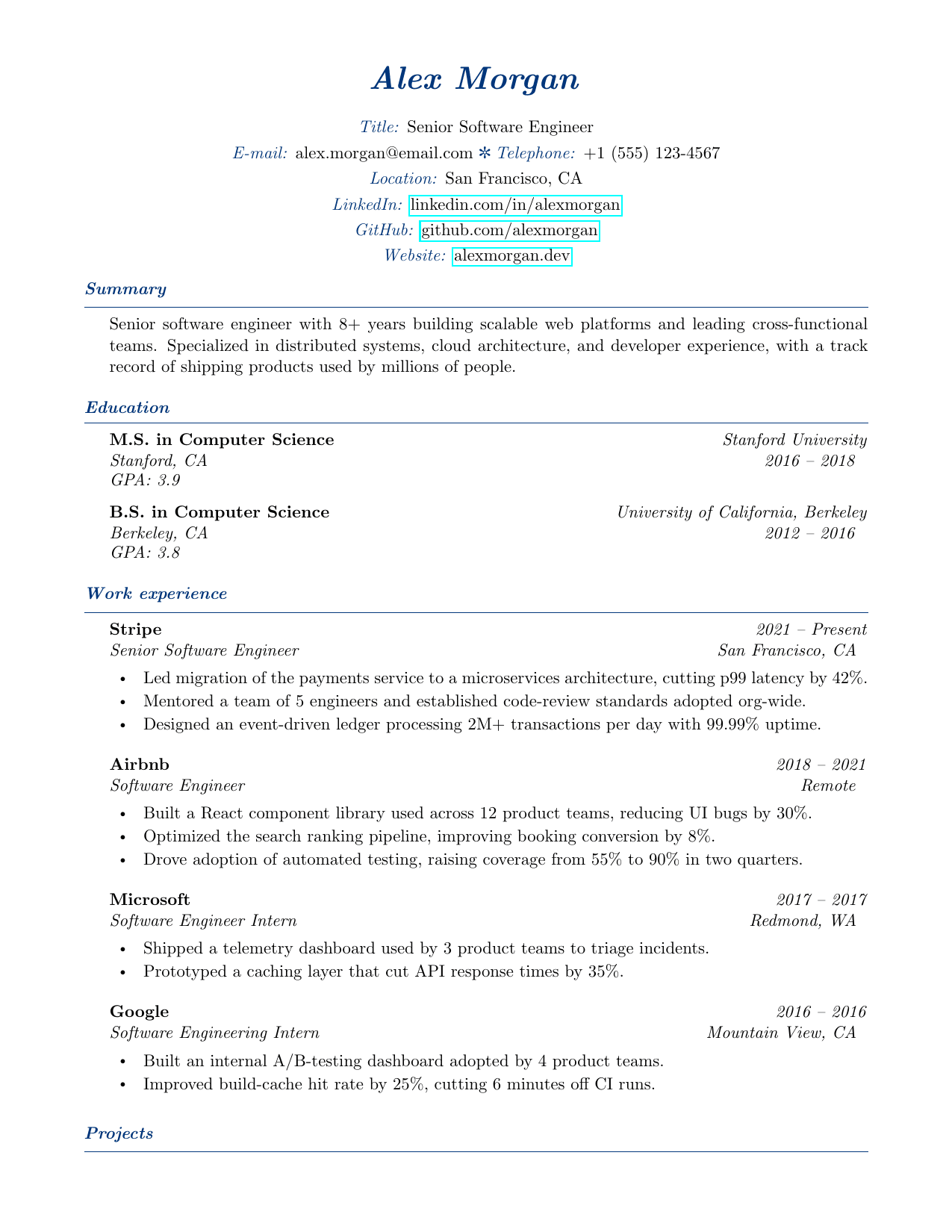 Account Manager LaTeX resume template