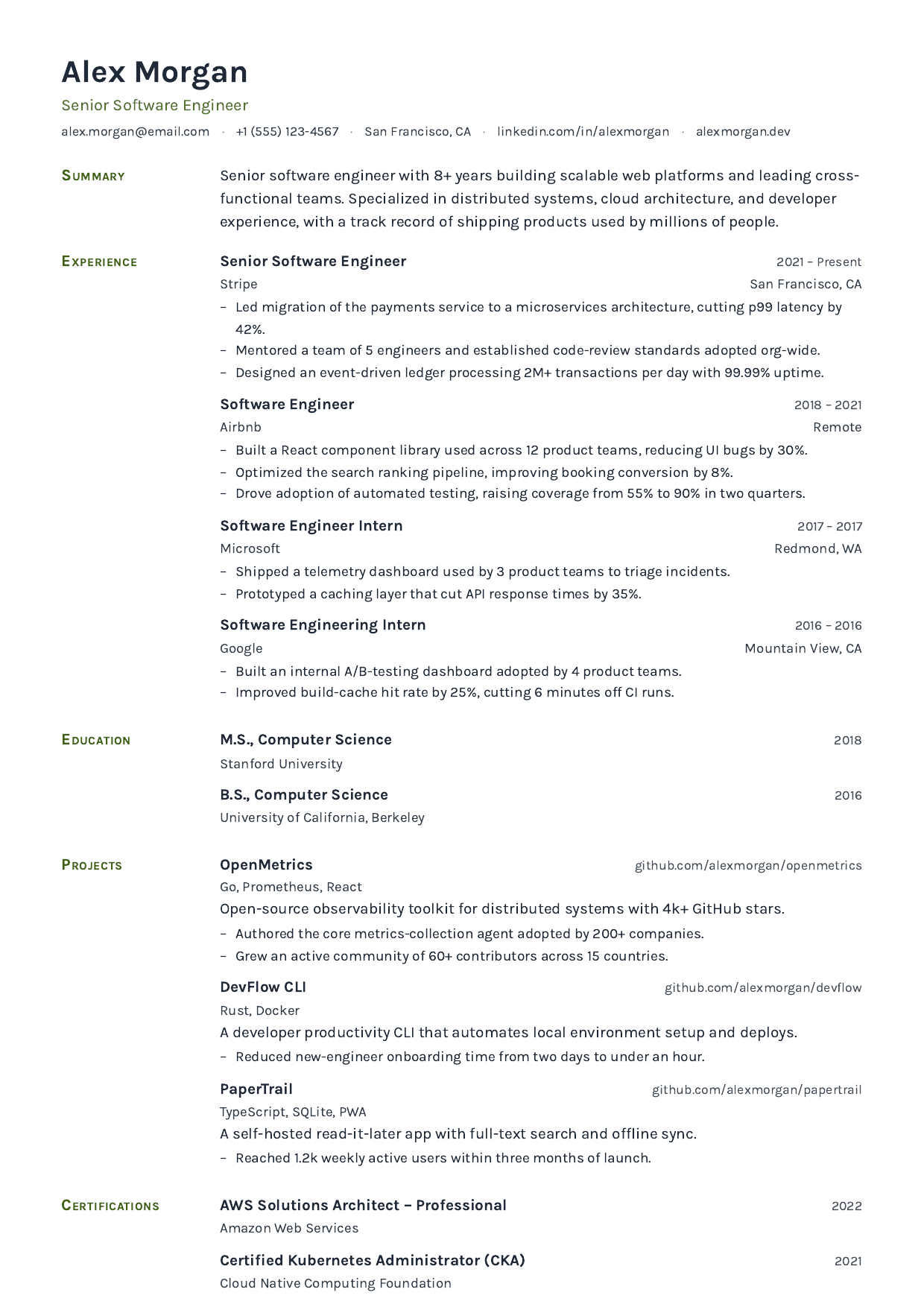 Environmental Engineer resume template