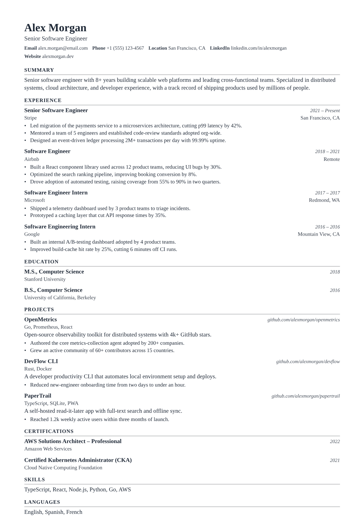 Senior Litigation Attorney resume template