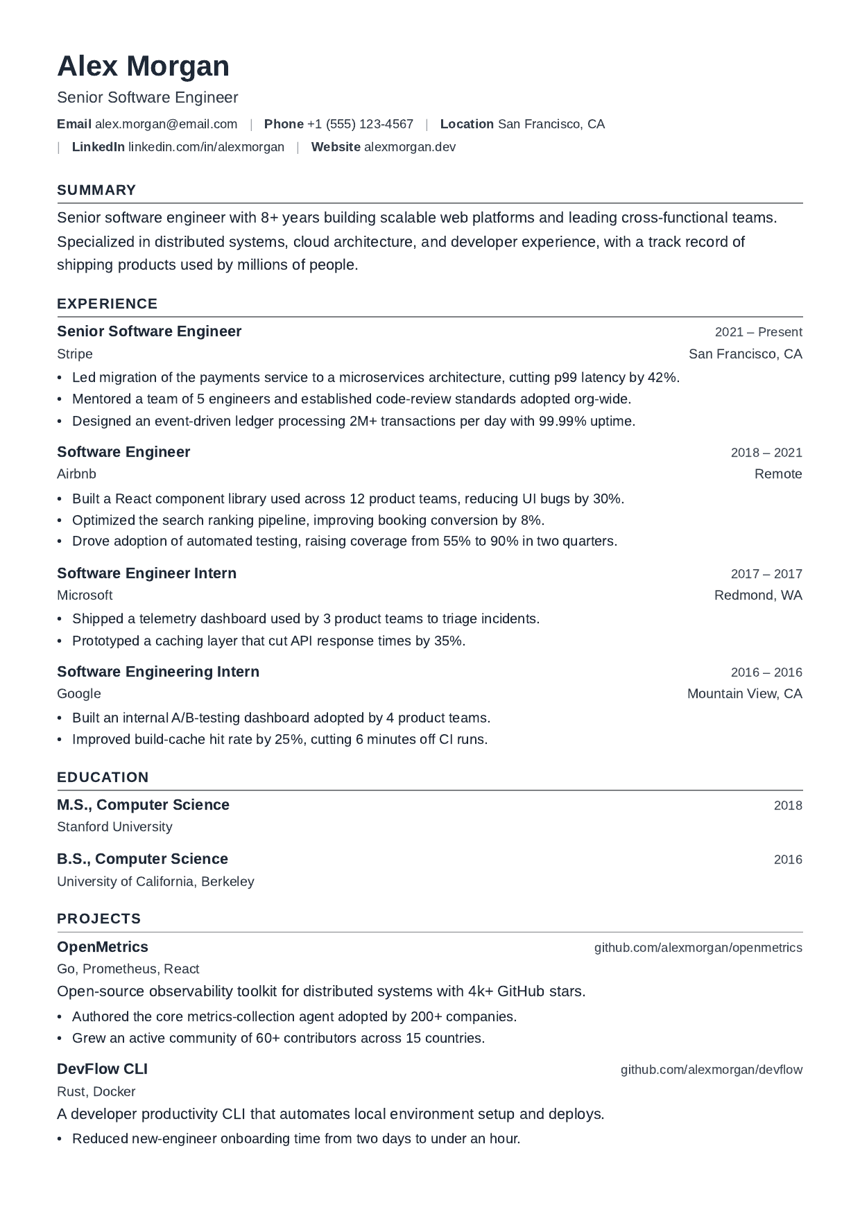 Receptionist resume template