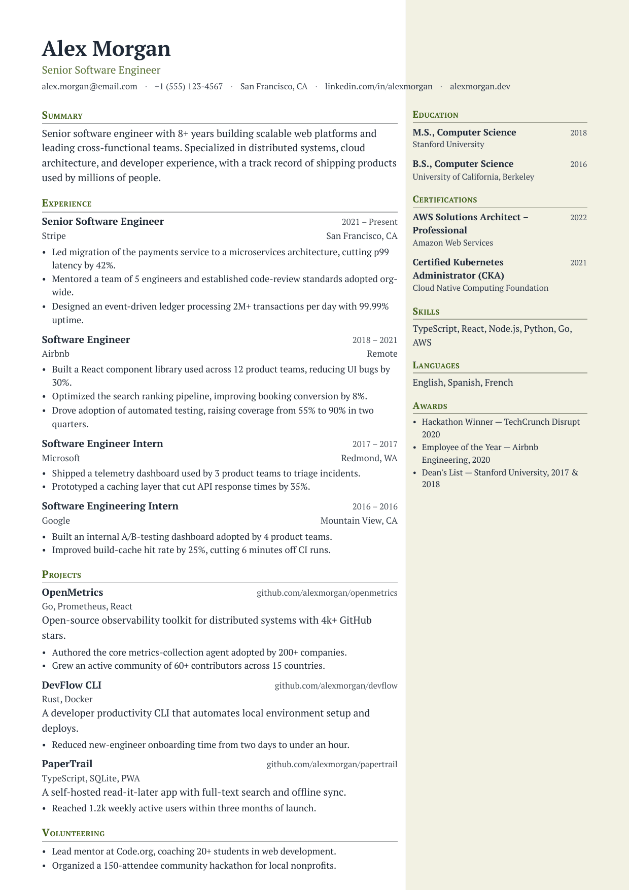 Middle School Teacher resume template