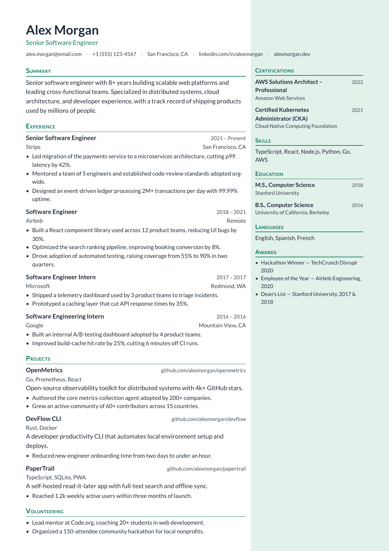 Clinical Pharmacist resume template