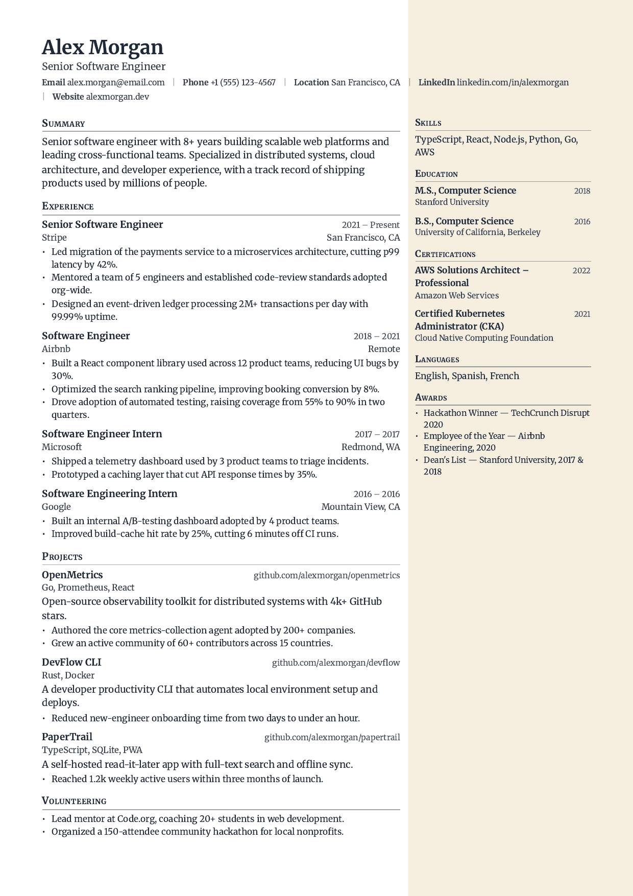 Staff Accountant resume template