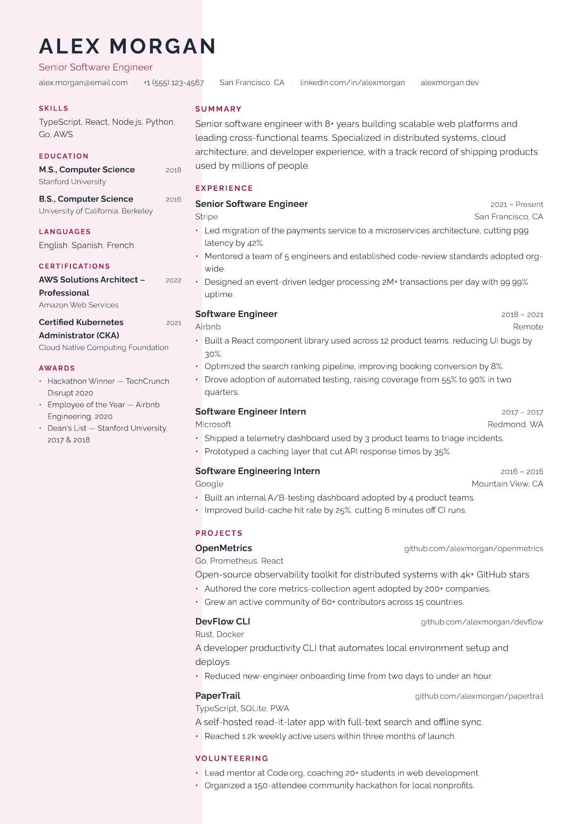Junior Fashion Stylist resume template