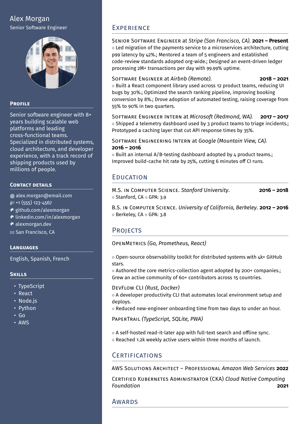 Chief Product Officer resume template