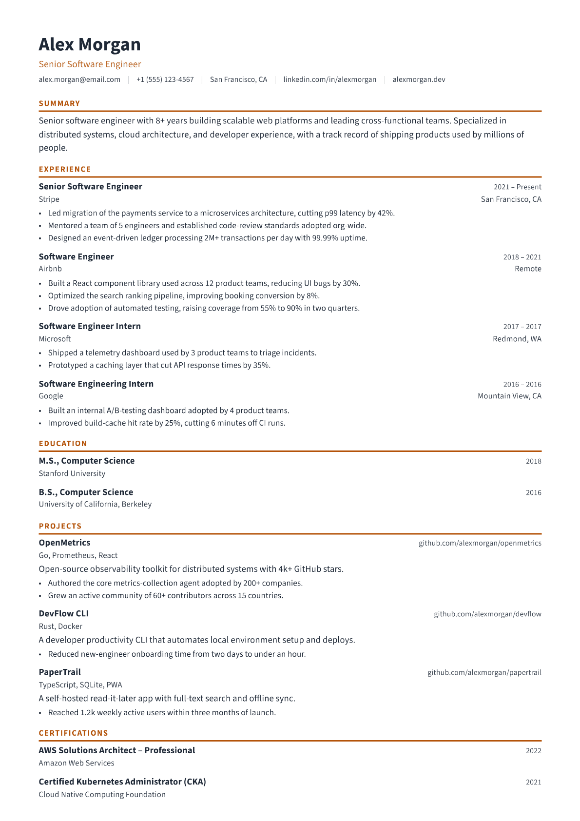 Account Manager resume template