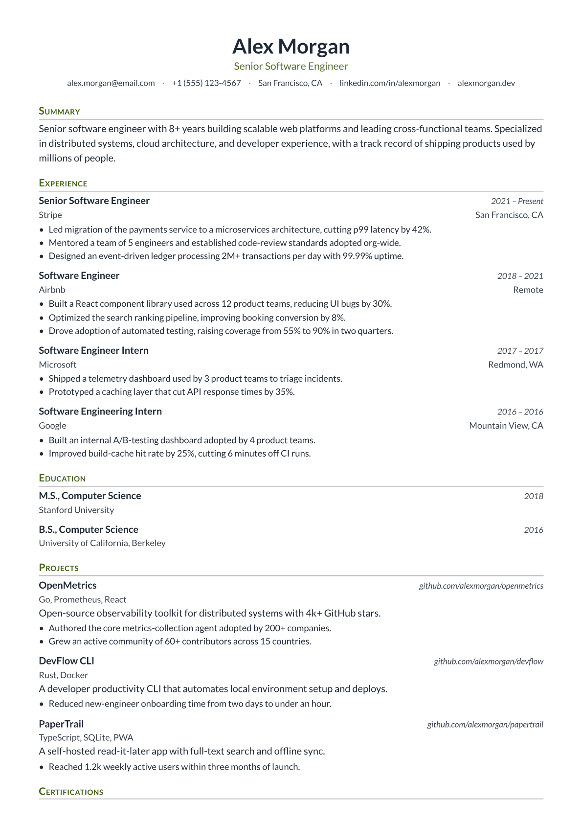 Catering Manager resume template