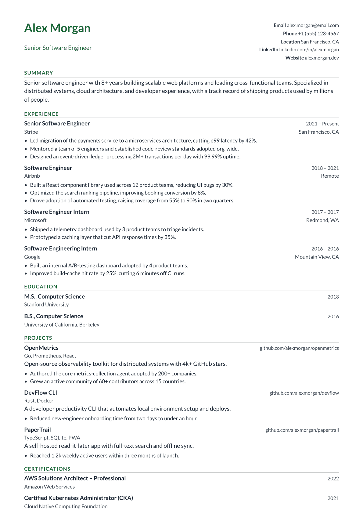 Payroll Specialist resume template
