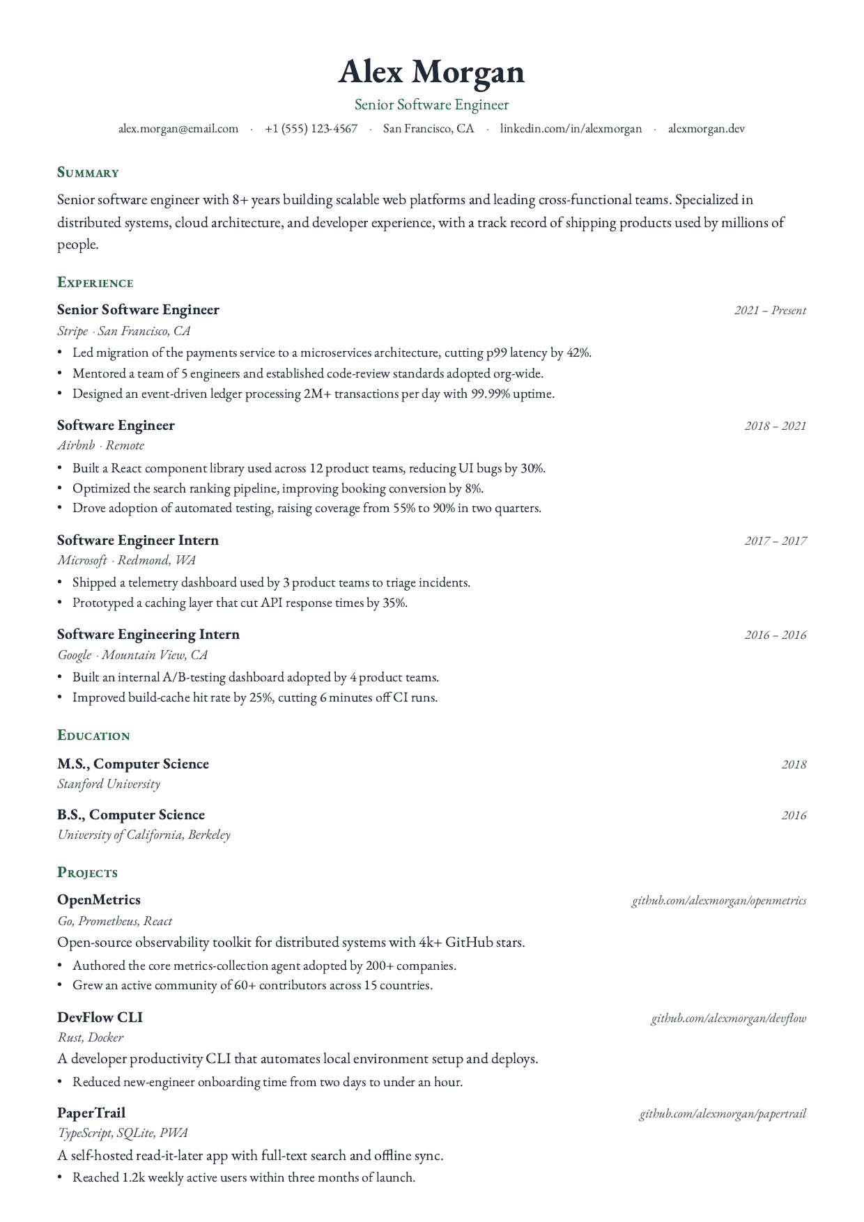 Food Service Director resume template
