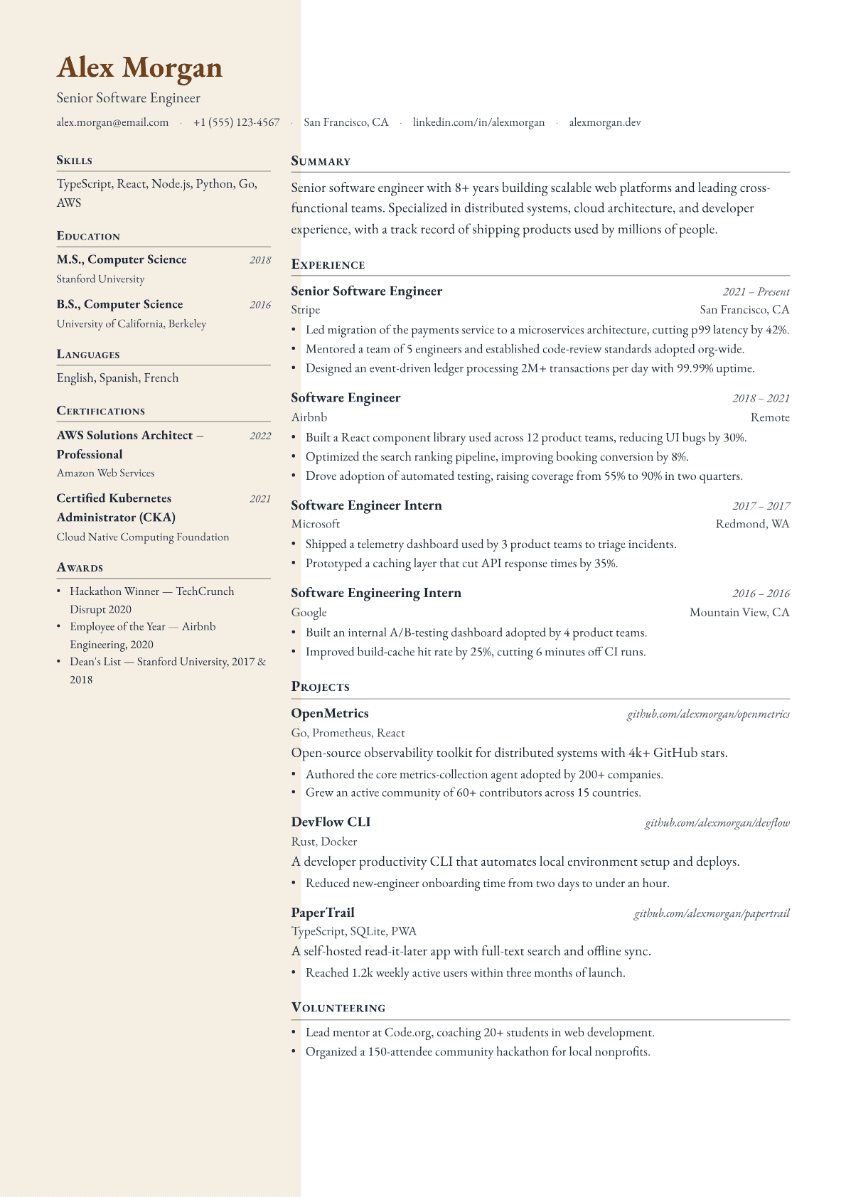 Research Librarian resume template