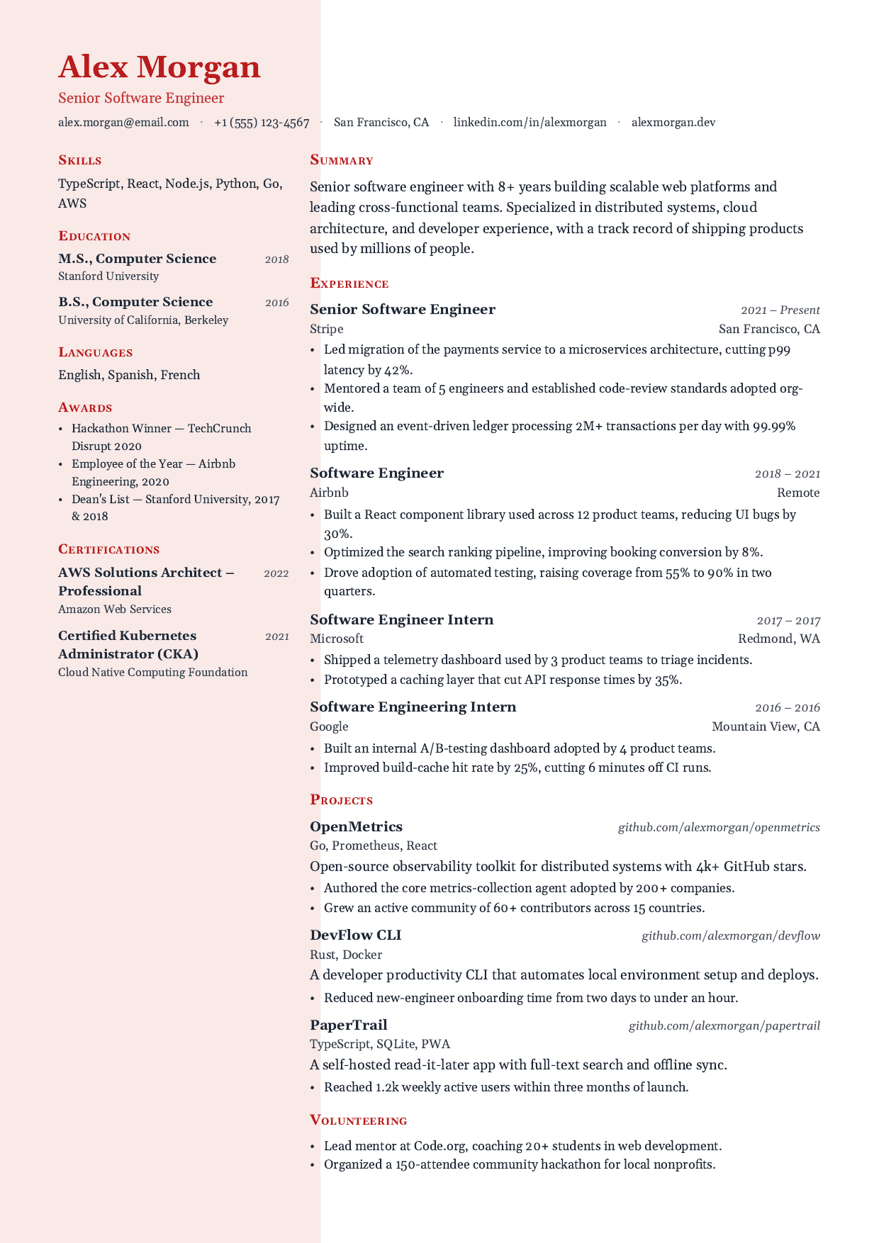 Content Marketing Specialist resume template