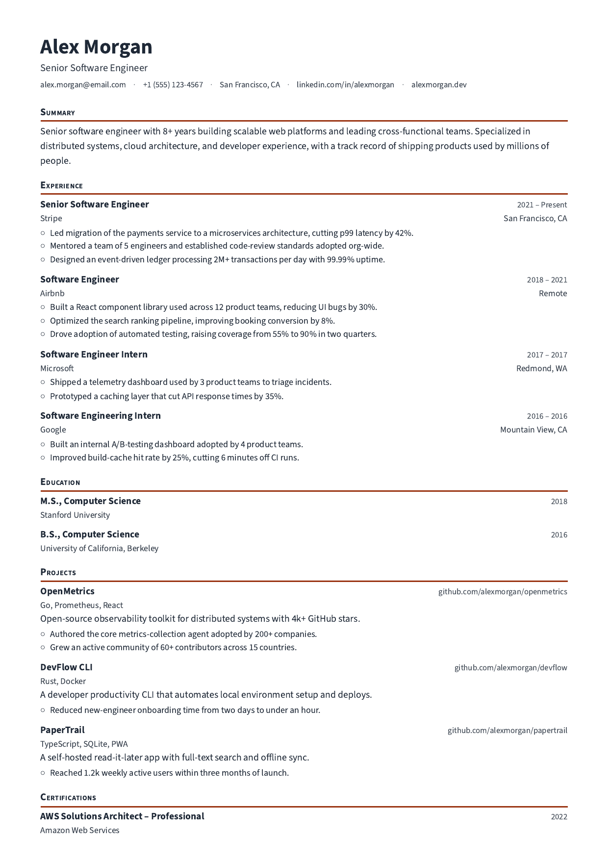 Illustrator resume template