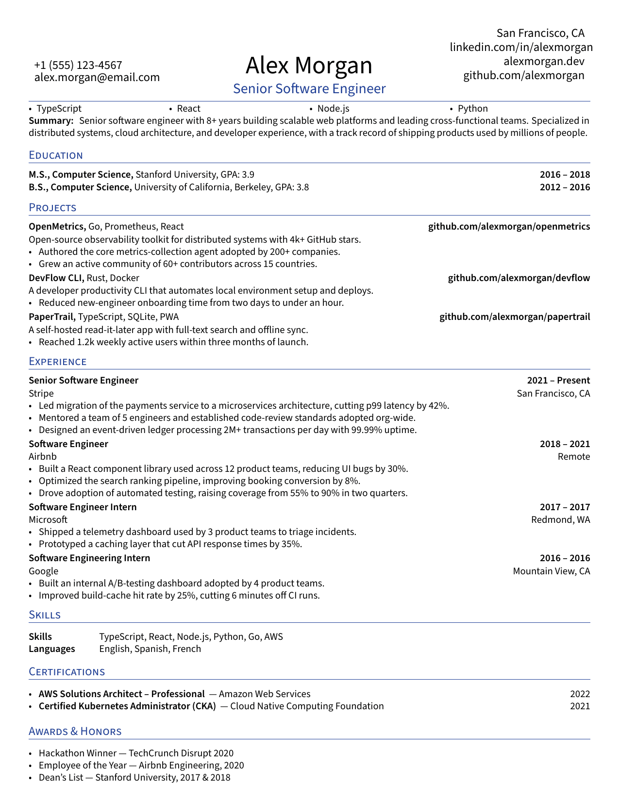 Graduate Student Researcher resume template