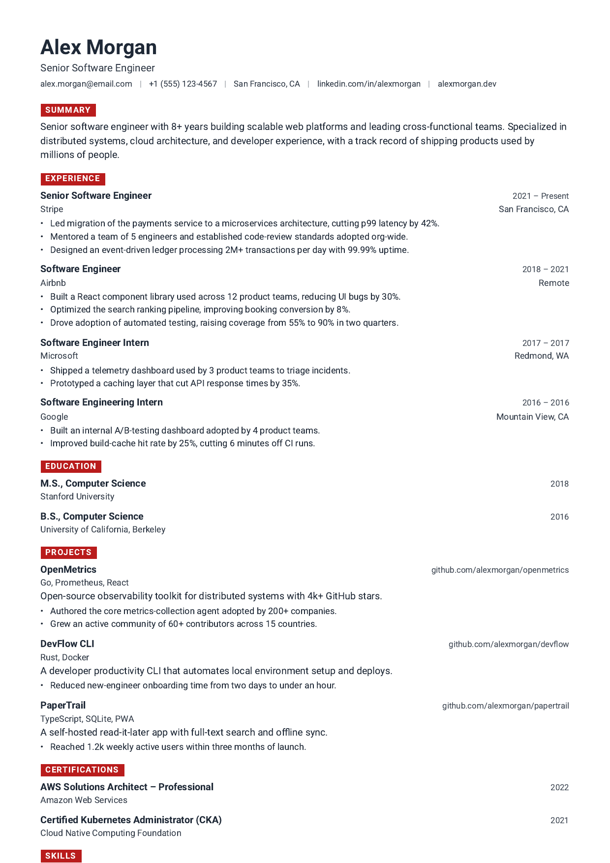 Enterprise Account Executive resume template