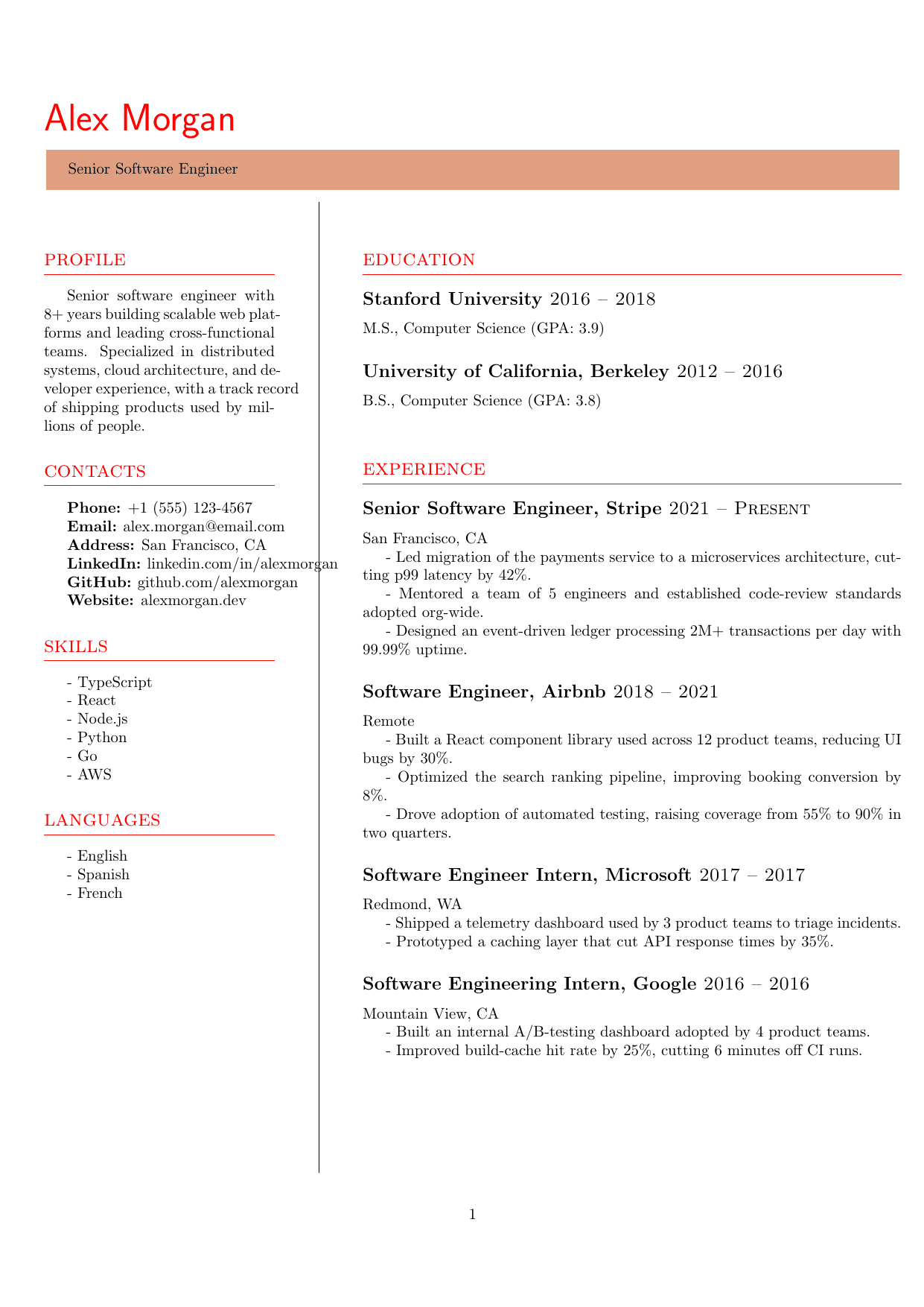 Dental Hygienist LaTeX resume template