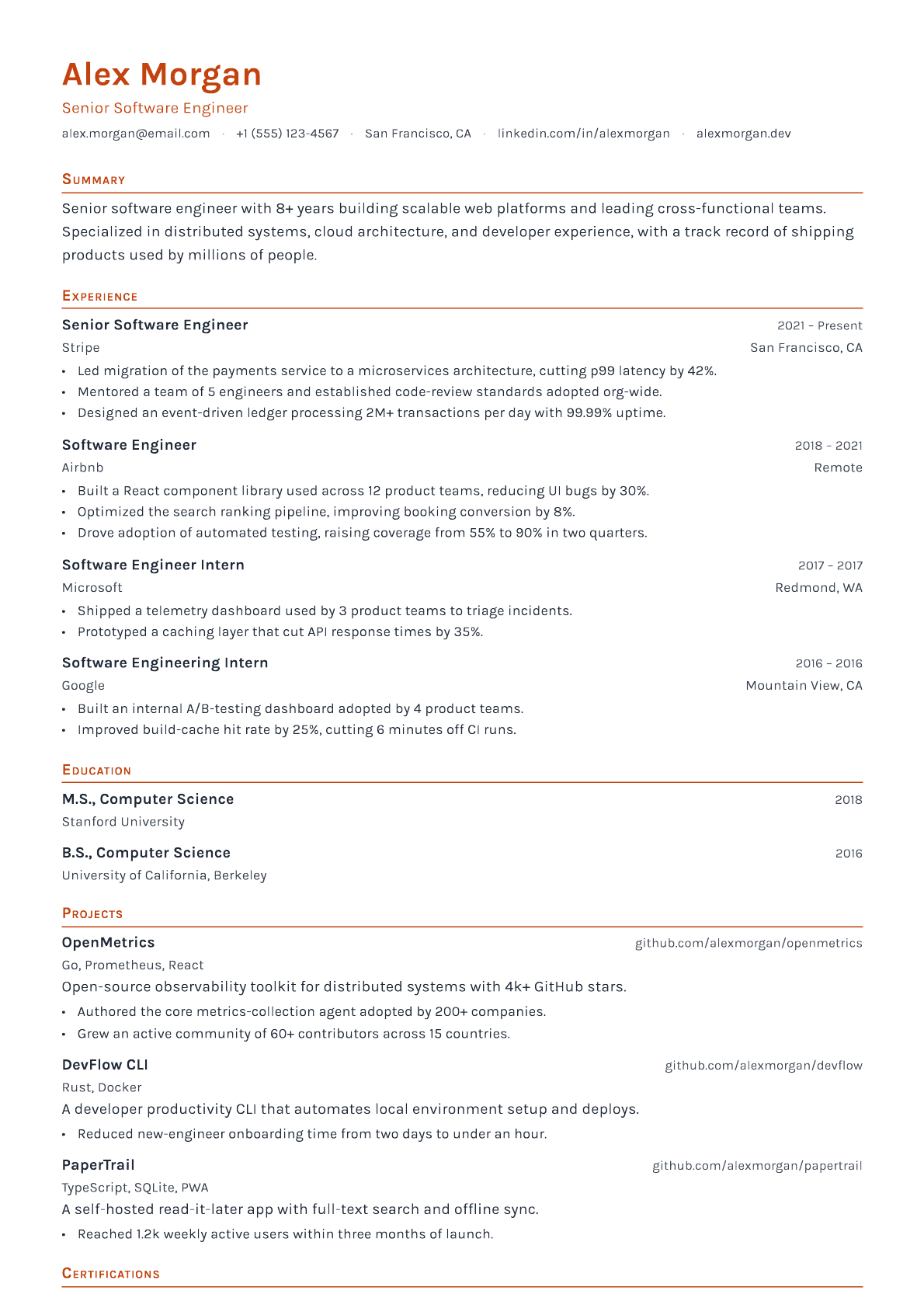 Brand Marketing Manager resume template