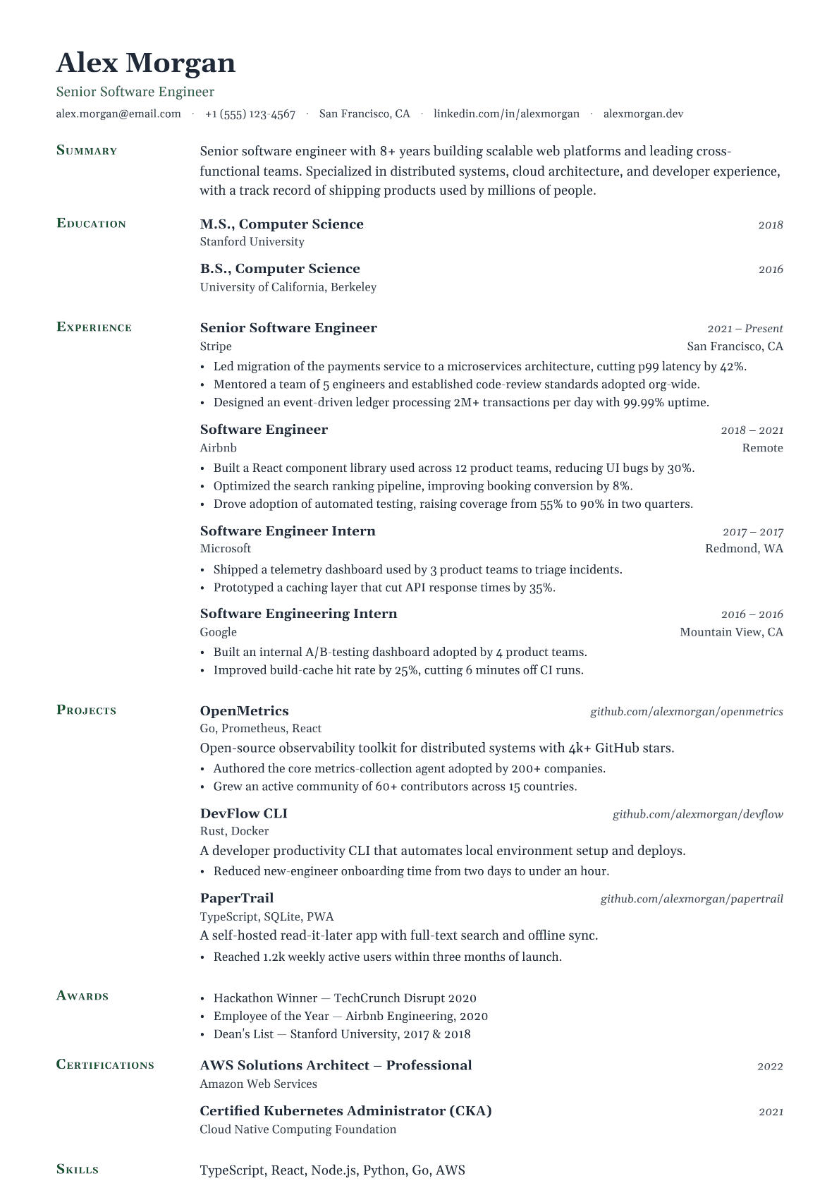 Senior Research Fellow resume template
