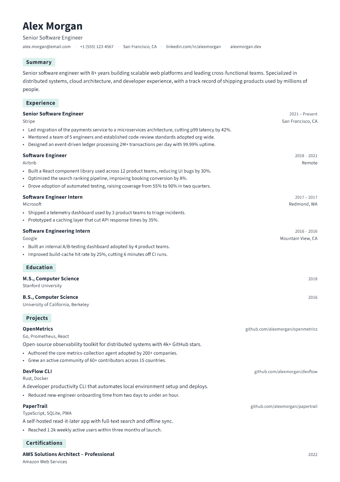 Pediatric Nurse resume template