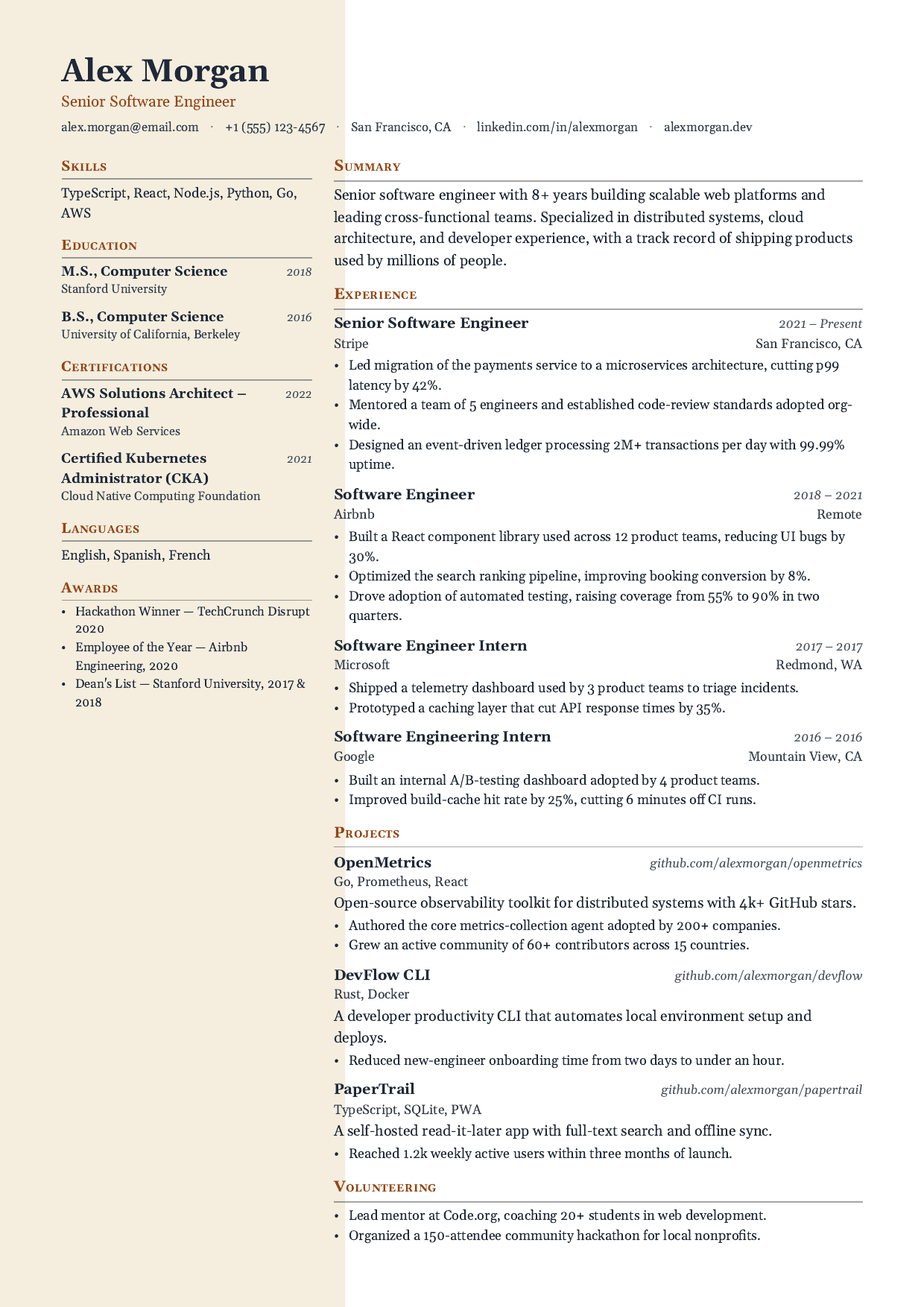 Real Estate Agent resume template